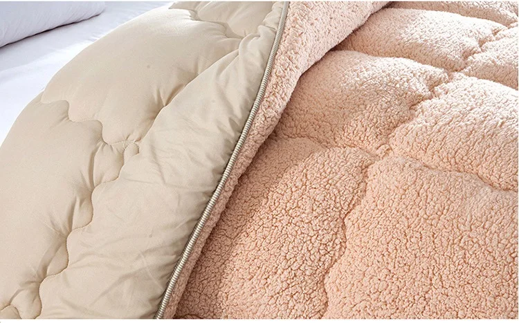 Кашемировое бархатное теплое зимнее утепленное одеяло/пуховое одеяло/стеганое одеяло, шерстяное пуховое одеяло, Комплект постельного белья