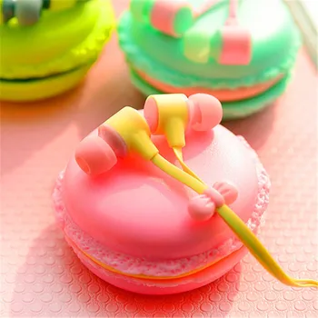 

Lovely Candy Earphone Cute Earphones For iPhone Mp3 iPad Phone With Macaron Box Girl Kids Color Wired Earbuds Headset Smartphone