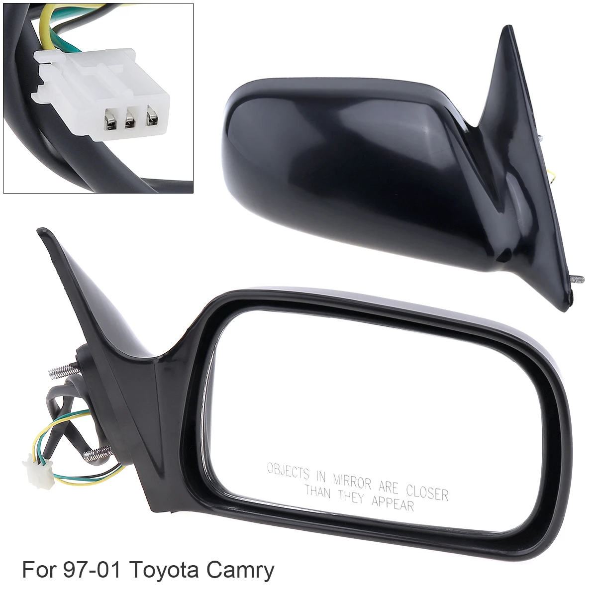 

Non-Folding Durable Right Side Mirror Right Hand RH Mirror for 97-01 Toyota Camry CE / LE / XLE Sedan 4-Door
