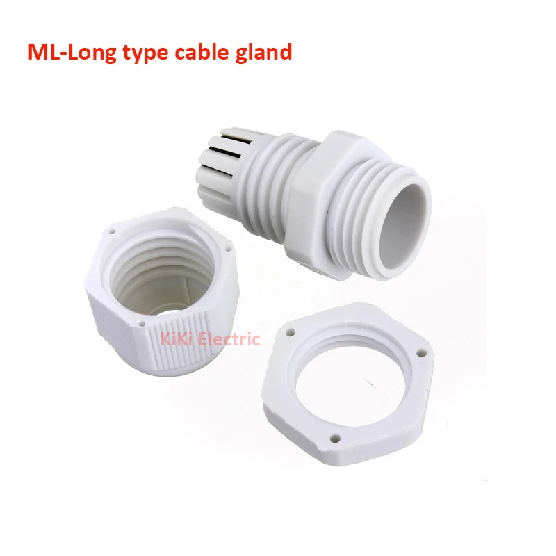 

ML-Long type cable gland ML 25*1.5 Thread Size 25MM Compression Cable Glands 20pcs/lot waterproof cable connector IP68