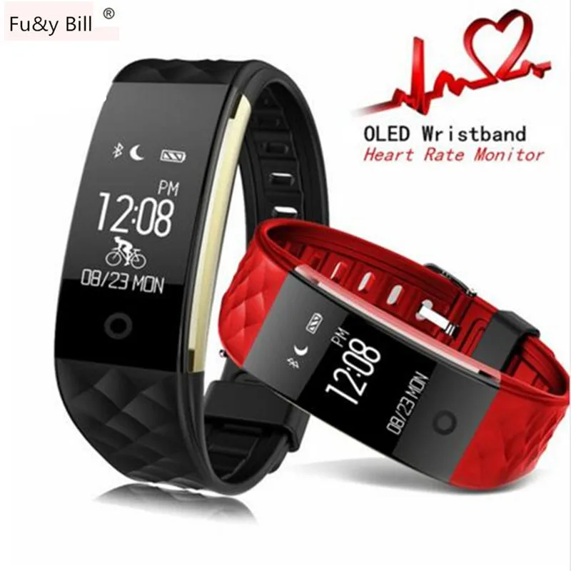 

Fu&y Bill S2 Smart band Bluetooth Waterproof Smart Band Heart rate monitor Pedometer Fitness Tracker Bracelet PK miband 2