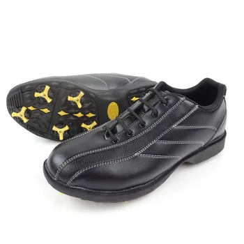 

Mens Waterproof Golf Shoes Anti-Skid Breathable Sneakers Male Soft Leather Activities Nail Spikes Sports Shoes Size 39-46 D0592