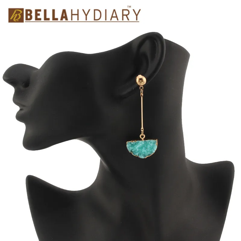druzy earrings jewelry Ohrringe bijoux earings earring earing pendientes brinco big earrings vintage jewelry wedding earrings geometric earrings long earrings gifts for women resin earrings korean earrings (9)