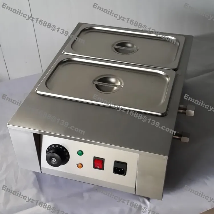 Commercial 110v 220v Electric 8kg Chocolate Fountain Choco Melter Temperer Warmer Boiler Machine w/ 2 Melting Pot