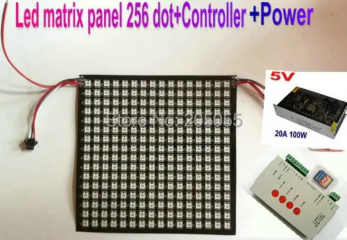Цифровая СВЕТОДИОДНАЯ панель WS2812B 5 В 5050 RGB ws2811 встроенный 16*16 пикселей матричный