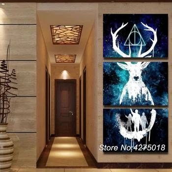 

DIY Diamond Painting Cross Stitch Kit Full Diamond Embroidery 5D Square Diamond Mosaic Home Decor Harley potter deer 3pcs ML213
