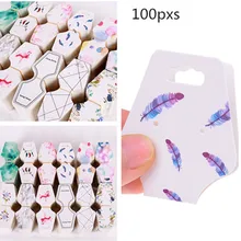 100 шт цветные бумажные карты с печатью, ювелирные изделия, ожерелье, браслет, бирка для свадебной заметки, сделай сам, пустая ценная бирка, бирка для подарков, рукоделие