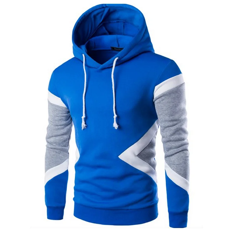 

Top quality 2019 autumn winter Fashion patchwork Casual hip hop joggers hooded slim fit hoodies men city street pullover tops