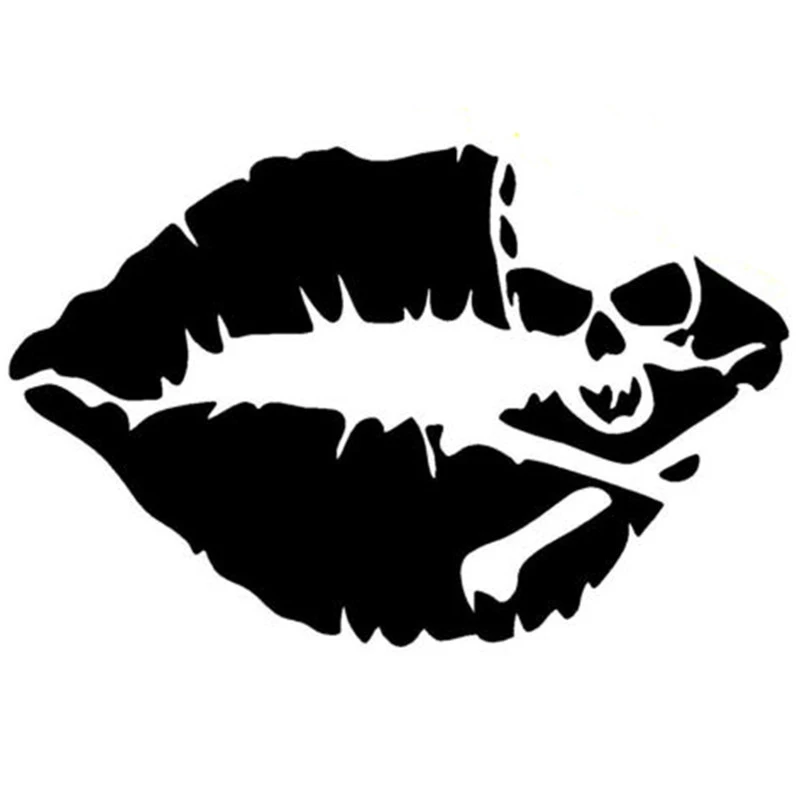 Горячая Распродажа 3x Kiss Lips Skull Auto Parts Наклейка на окно бампер Vinil Decal | Автомобили и
