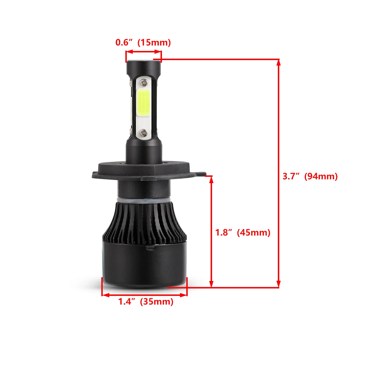 Oslamp 4 лица X7 H4 100 Вт 1000LM автомобиля светодио дный лампы H4 Здравствуйте Lo луч удара C Здравствуйте ps Авто светодио дный лампа фары светодио дный лампа 12 В 24 В 6500 К