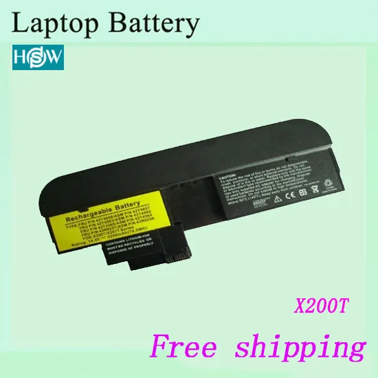 

Free shipping 100% New 8cells Laptop Battery For IBM For ThinkPad X200 X201 Tablet
