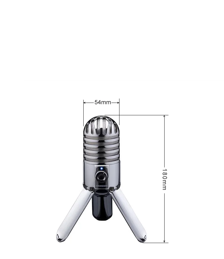 SAMSON Meteor Mic USB конденсаторный микрофон Студийный микрофон для компьютера ноутбука сетевой Подкаст, высокое качество звука