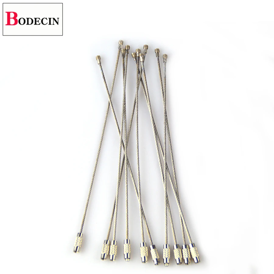 10PCS 15CM Outdoor Tools EDC Tactical Gear For Camping Tools Multi Keychain Kit Stainless Steel Wire Rope Key Ring Tourism Chain (11)