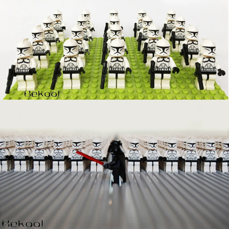 

New Star Wars Sw201 Clone Trooper Solider with 6pcs gun compatible 7681 8014 building block 100pcs/lot children toys