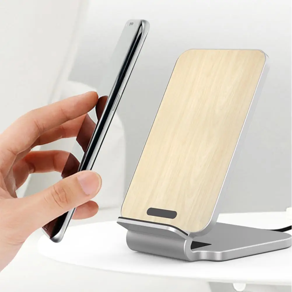 

Maple Wooden Grain Fast Wireless Charger for iPhone X Samsung S8 Qi Wireless Phone Charger for iPhone 8 8 Plus Aceessories