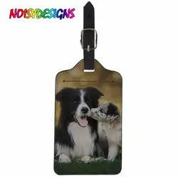 NOISYDESIGNS милые аксессуары для путешествий, чемодана теги чемодан животные Border Collie печати мода кремния Портативный Путешествия этикетка