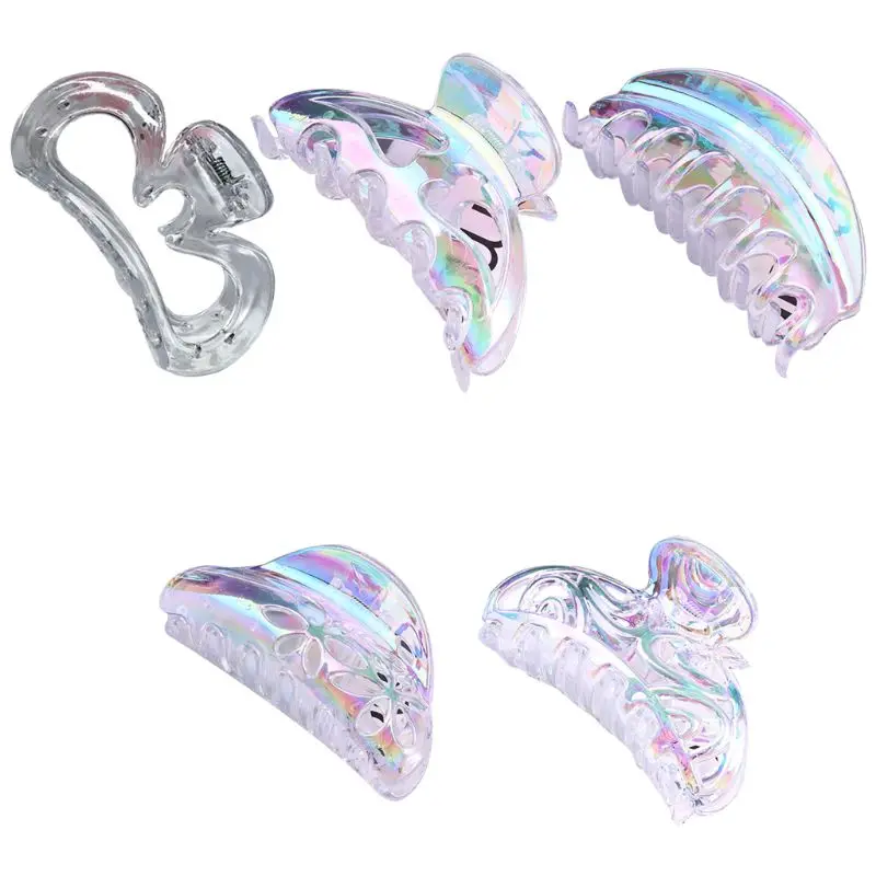 

Women Fashion Transparent Plastic Hair Claw Clips Barrette Crab Clamp Hair Accessories