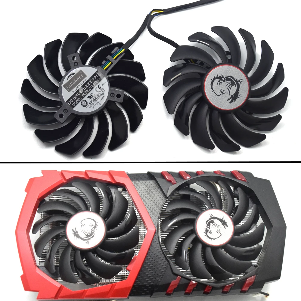 Вентилятор охлаждения 86 мм PLD09210S12HH 4Pin для MSI GTX 1050Ti GTX 950 2GD5T OC