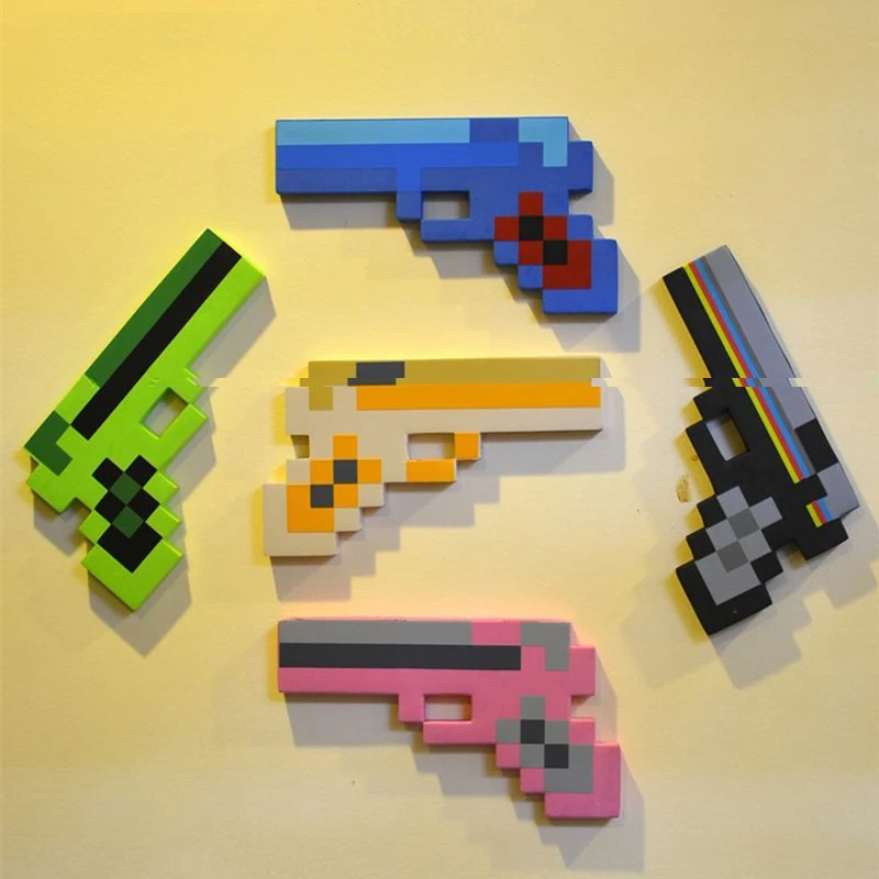 5pcs/lot Minecraft Foam Gun Toys Minecraft Game Weapons