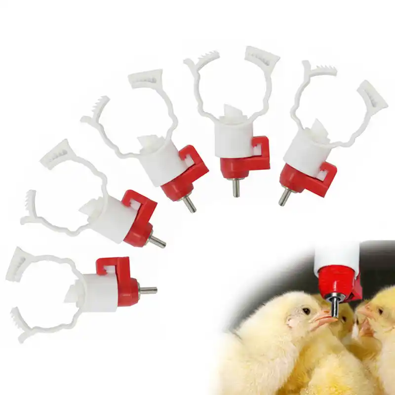 5pcs Pet Products Poultry Automatic Nipple Water Drinker Feeder