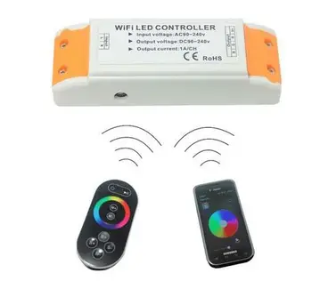 

WF103 Dimmer Ac90-240v High Voltage Wf103 Wifi Controller 220v/660w Control 3/2/1 Channel Led Lamps Light,output Dc90-240v