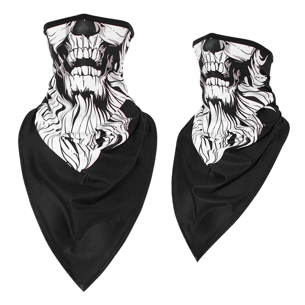 New Skull Ghost Balaclava Motorcycle Face Shield Neck Gaiter Tube Scarf Moto Motorbike Bandana Head Guard Men Sun Headband