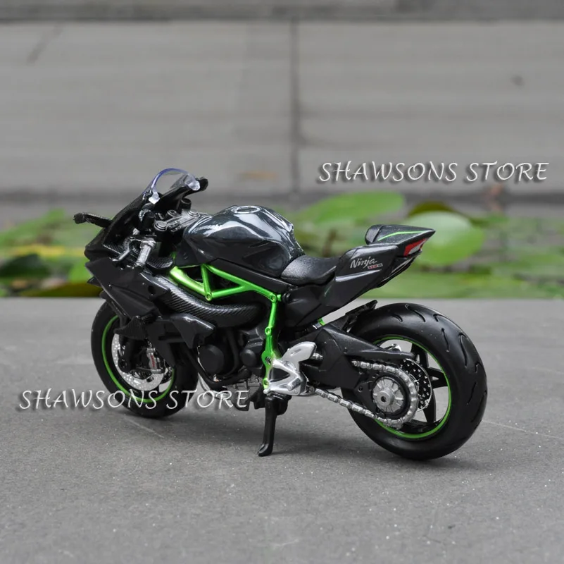 Литые модели игрушек MAISTO 1:18 KAWASAKI NINJA H2 спортивный велосипед миниатюрная копия