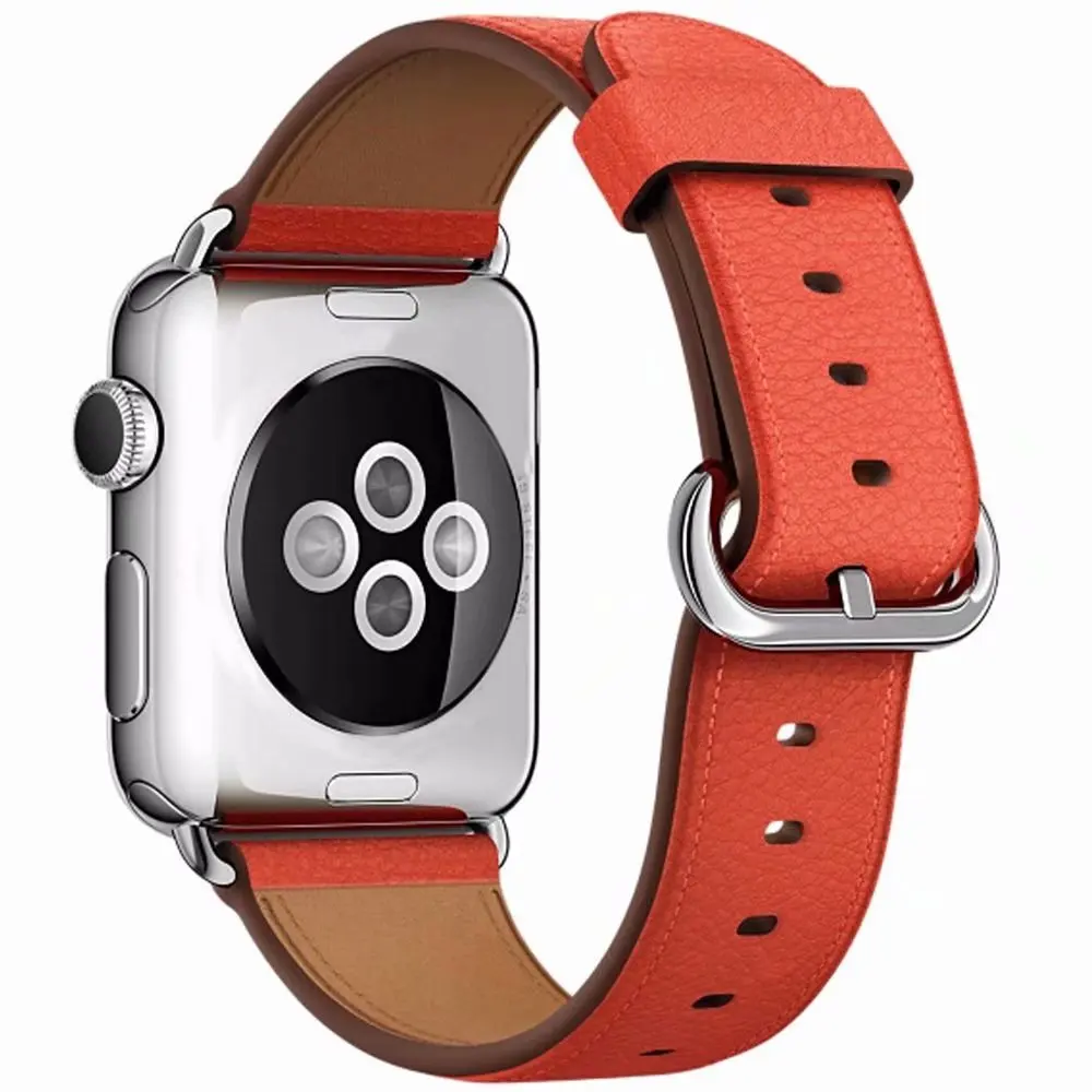 Ремешок с классической пряжкой для apple watch series 5 4 3 2 Современный браслет iwatch 44 мм 40