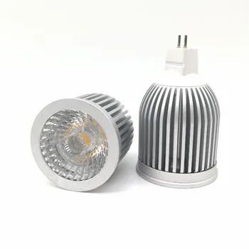 安い 送料無料スーパーMR16 10 ワットcob Ledスポット電球ランプウォームホワイト高輝度led電球ライトDC12V