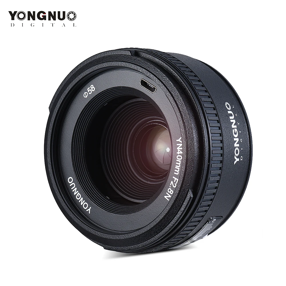 Объектив YONGNUO YN40mm F2.8N 1:2. 8 Стандартные установленные премиальные объектив AF MF авто ручной фокус легкий вес для камеры Nikon DSLR