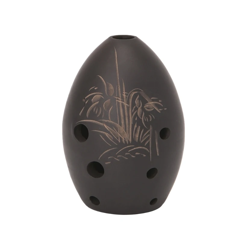 

8 Holes Ocarina Black Clay Xun Musical Instrument For Children Beginner Gift