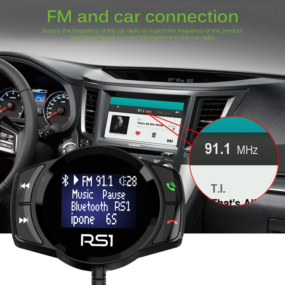Беспроводной Bluetooth mp3-плеер с FM громкой связью автомобильный передатчик быстрое устройство для зарядки двойной радиомодулятор 3 режима воспроизведения