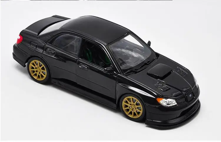 Высокая имитация 1:24 сплав Subaru Impreza WRX STI Золотая модель автомобиля, спортивный автомобиль гоночная игрушка