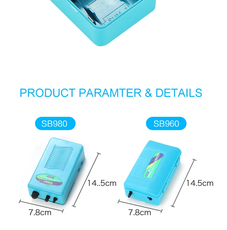 SOBO портативный Baterry воздушный насос кислородный для аквариума аквариумные аксессуары с кислородной трубкой воздушный камень Водные товары для домашних животных