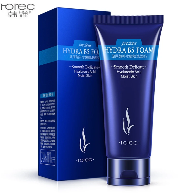 

Rorec Brand Hyaluronic Acid Facial Pore Cleanser Moisturizing Deep Cleaning Washing Whitening Hydrating Tender Face Skin Care