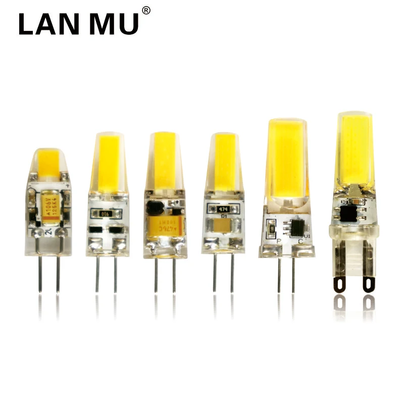 LAN MU Dimmable LED Lamp G4 G9 AC DC 12V 220V 1W 2W 3W COB LED Bulb