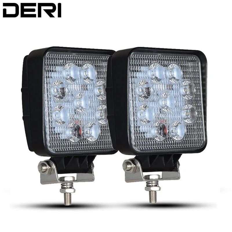 

4 inch 27W 12V 24V Square LED Work Light Flood Spot Beam LED Offroad Driving Light Lamp for Motorcycle Car Truck SUV ATV