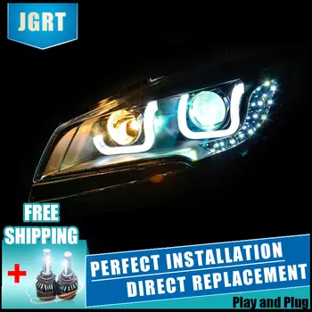 

2PCS LED Headlights For Ford Kuga 2013-2016 Car Led Lights Double Xenon Lens Car Accessories Daytime Running Lights Fog Ligh