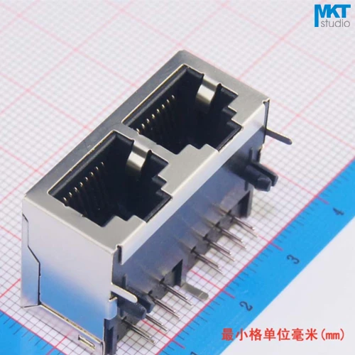 10 шт. Пример 1x2 59 серии женский RJ45 сети Ethernet LAN печатной платы разъем разъема Jack
