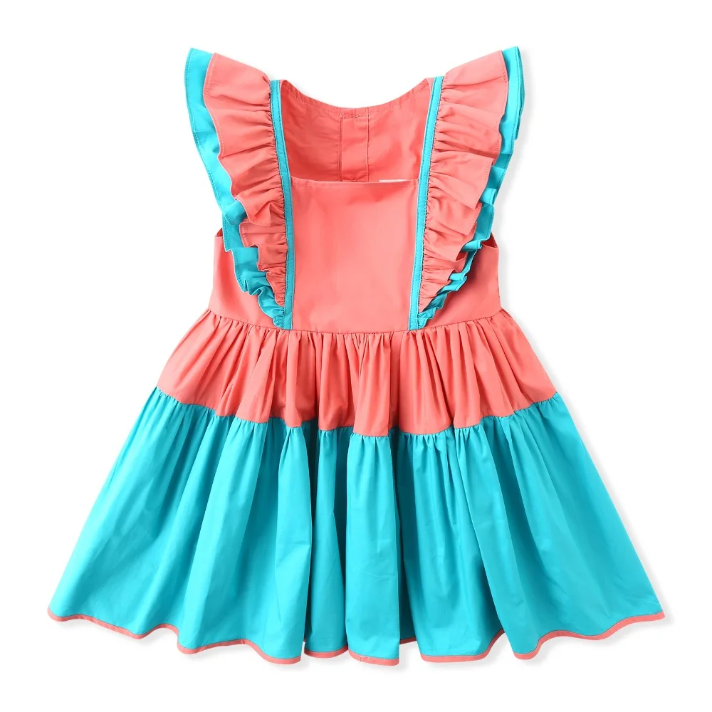 Dream Cradle, Baby Girls Princess Dress,Spanish Baby Dress,Flutter Sleeve Baby Girls Outfit ,Colorful Kids Clothes for Party (1)