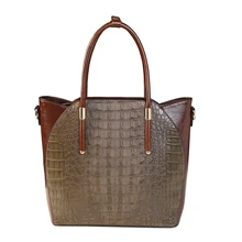 Ретро Личность Твердые молнии Аллигатор сумка на плечо Дизайнер Высокое качество спилок кожа женские сумки известных брендов