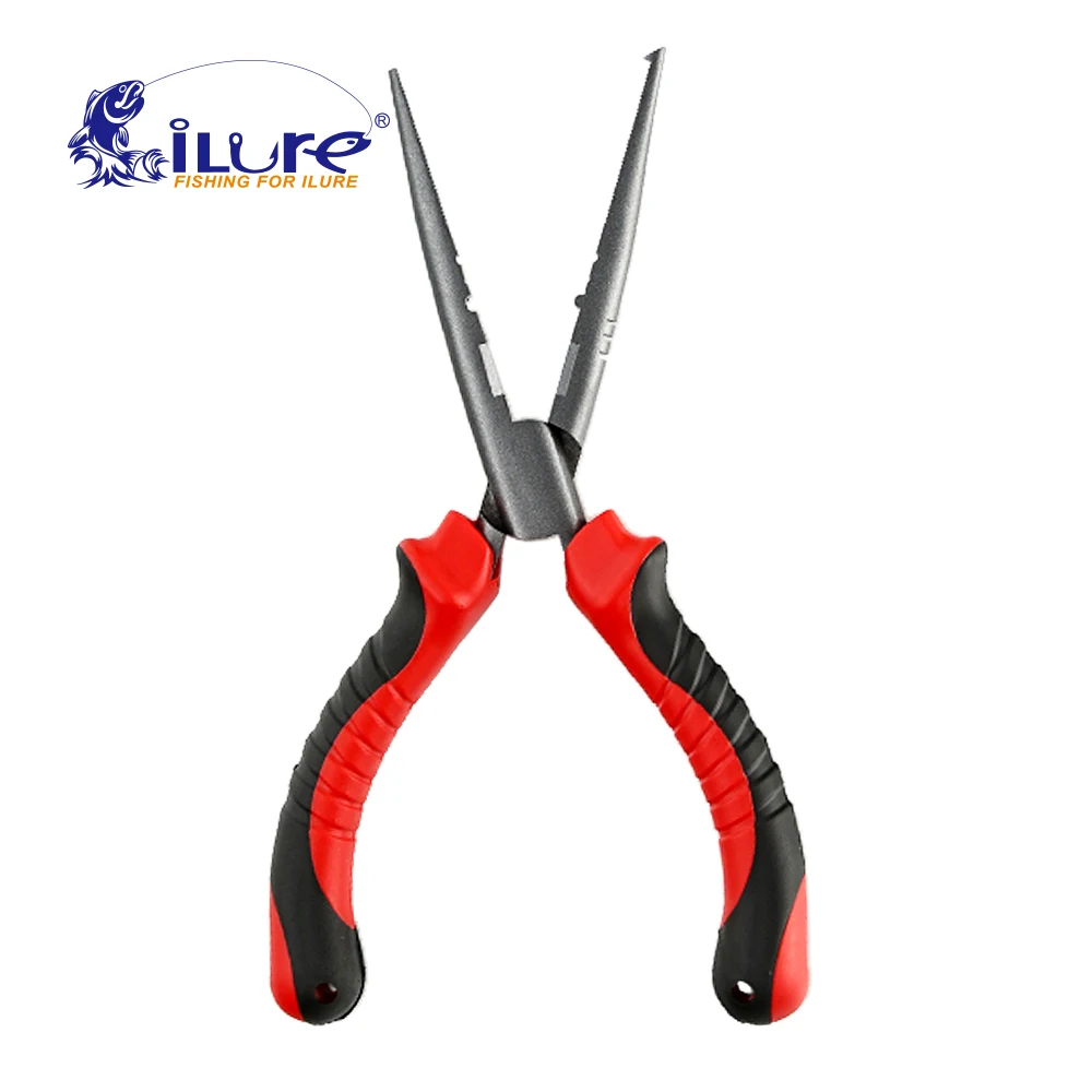 

iLure High Carbon Steel Fishing Pliers Fish Lure Hook Remover Line Cutter Scissors Grip Hooks Split Rings Sleeves Tackle Pesca