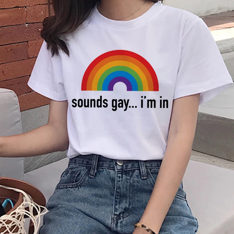 Lgbt Love Wins футболка для женщин Harajuku, футболка для геев, футболка Love Is Love Ullzang, футболка 90 s, графический корейский стиль, женские футболки - Цвет: 5373