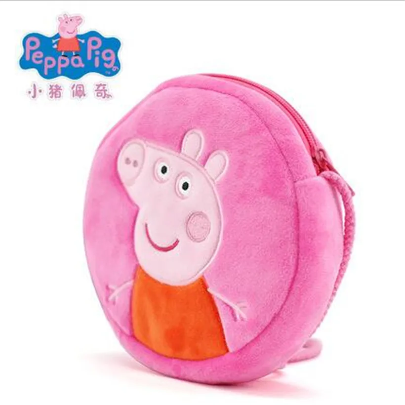 Качественные товары, Оригинальная кукла Peppa Pig 19 см и кошелек Peppa 16 см, школьная сумка, мультяшный талисман, плюшевая игрушка для девочек - Цвет: 16cm 1pcs