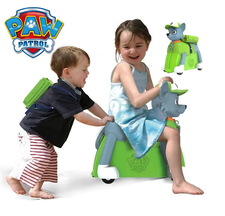 

Genuine Paw patrol Riding box Trunk bags packbag Multi-function toy doll can sit can draw backpack can be taken off kids toy