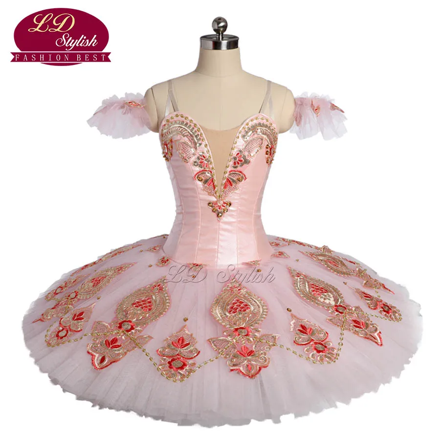 

New Arrival Adult Pink Professional Ballet Tutu Costumes Sleeping Beauty Performance Competition Ballet Apperal Women Dancewear