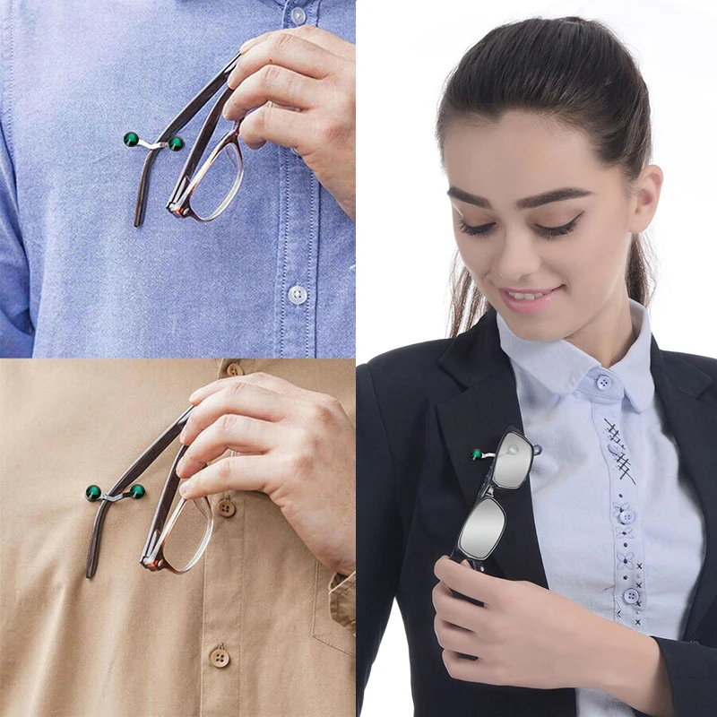 

2 Pcs Magnetic Glasses Sunglasses Spectacles Clip Earphone Key Lens Holder Pin QL Sale