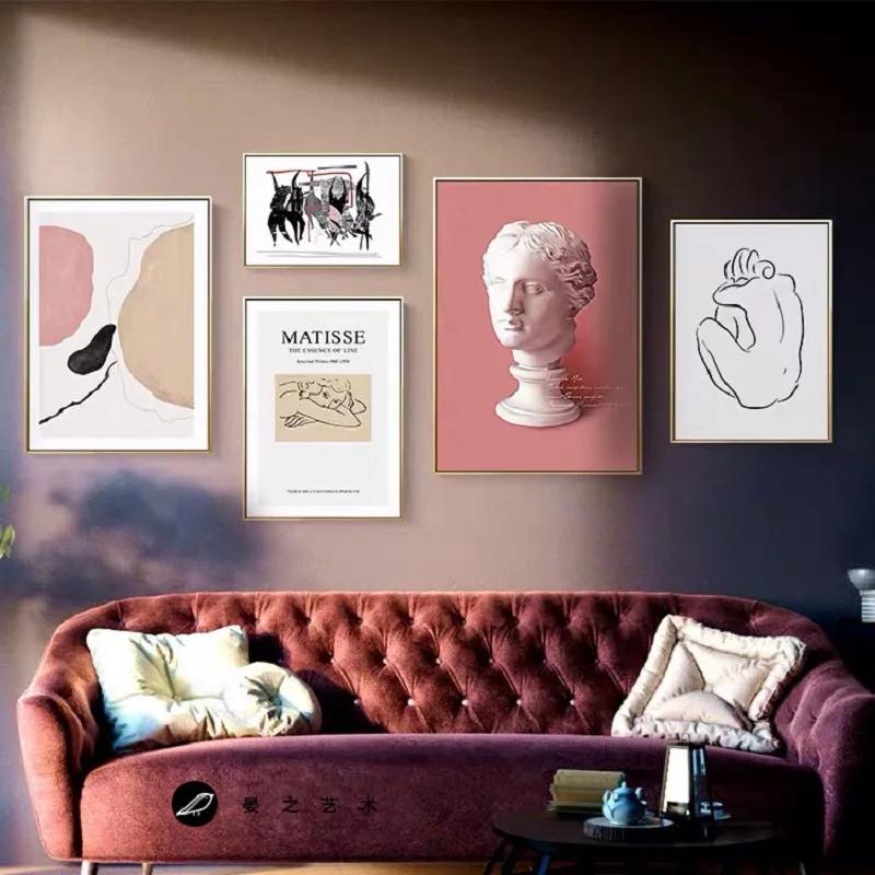 Nordic-Minimalist-Abstract-Line-David-Plaster-Canvas-Paintings-Matisse-Posters-Prints-Wall-Art-Pictures-for-Living