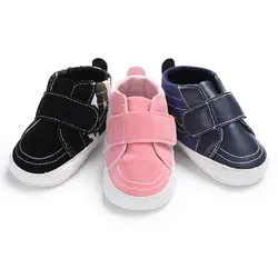 Мода новорожденных обувь для маленьких мальчиков и девочек детей Классические кроссовки младенческой Крытый детский пинетки для