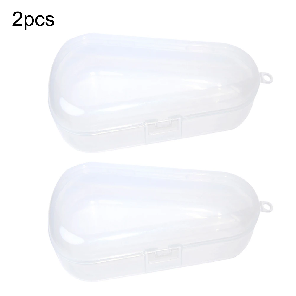 2 Pcs Baby Pacifier Nipple Case Holder Clear Travel Portable Pacifier Storage Box